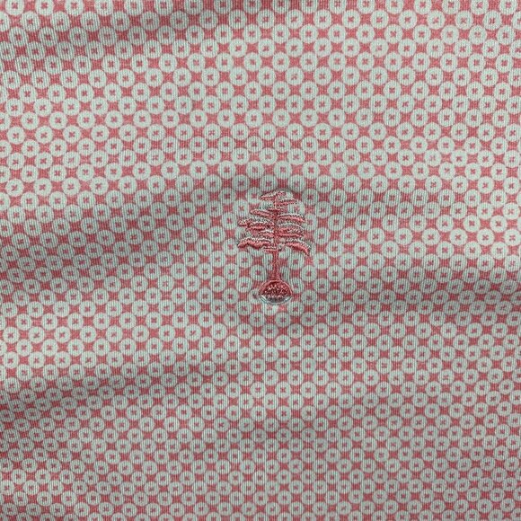 Johnnie-O Mens Shirt Large Pink Sands Judd Polo Prep-Formance Spots Spotted - Picture 3 of 12
